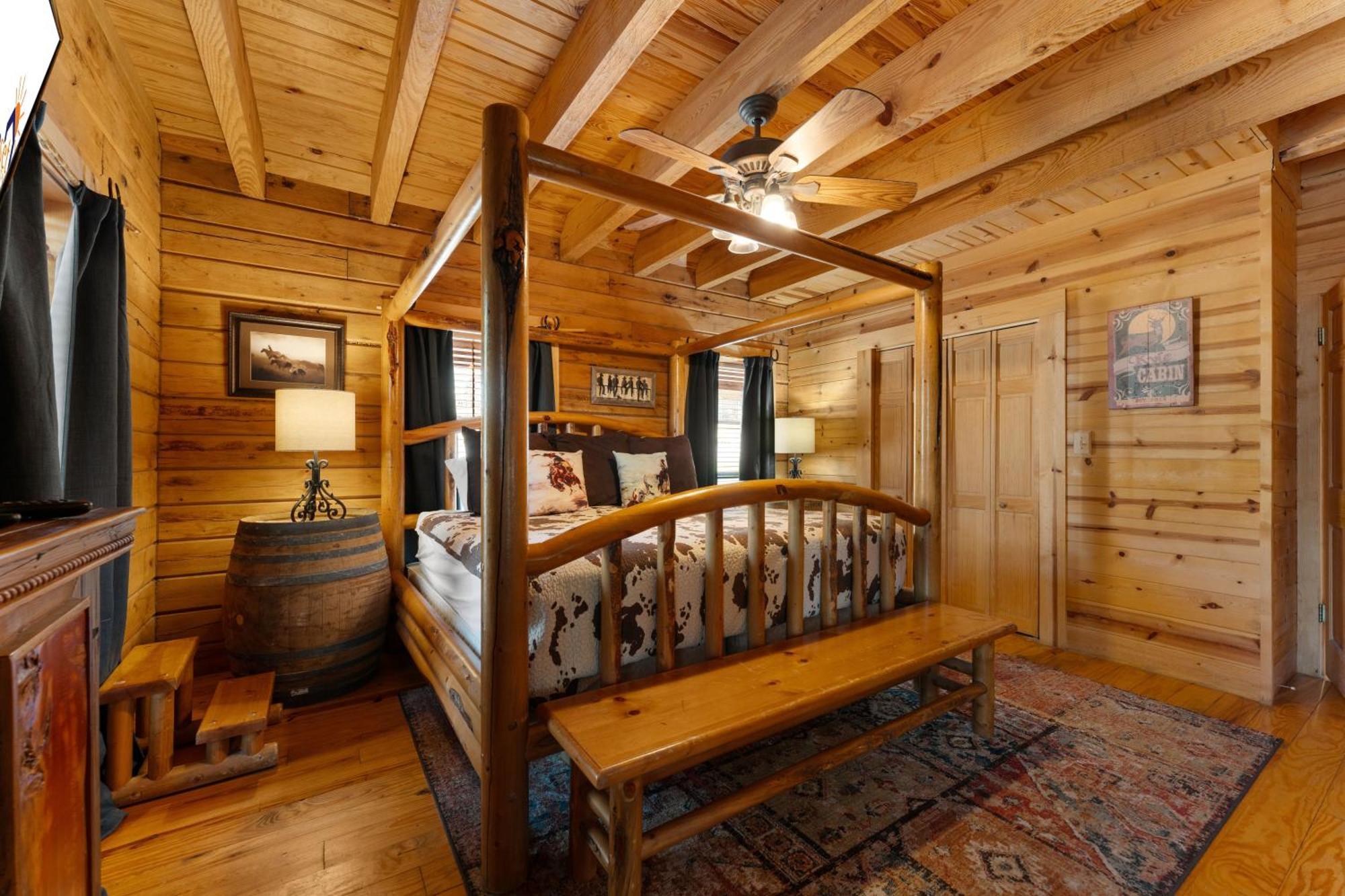 The Lazy K Cabin Cabin แบรนสัน ภายนอก รูปภาพ